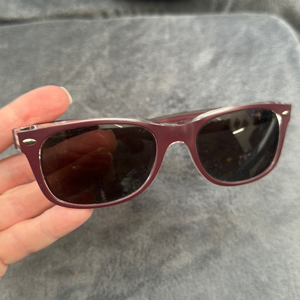 Ray ban sunglasses plum colored have original lens.